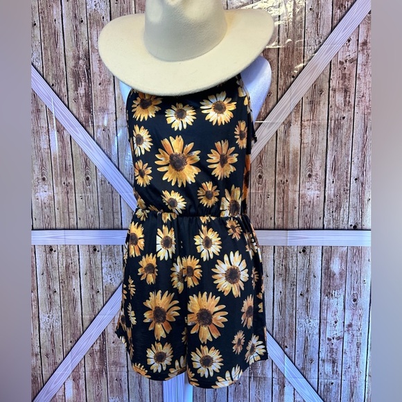 PatPat Sunflower Print One Piece - Black and Yellow (I) - Picture 4 of 6